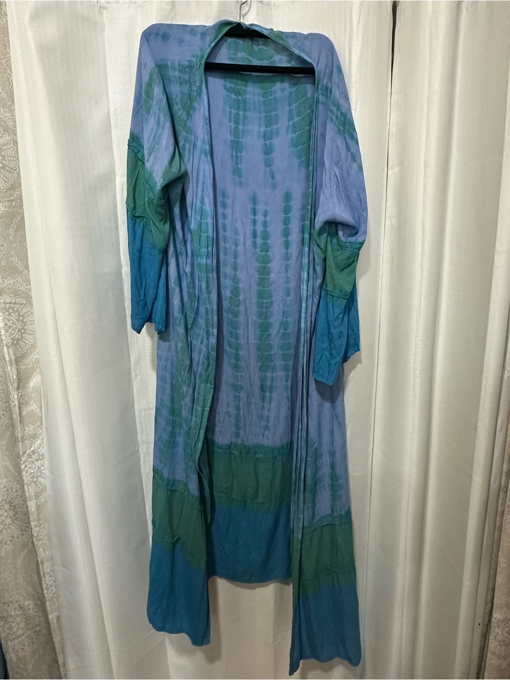 Tie-Dye Maxi Dress in Blue and Green